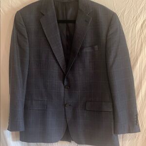 Ralph Lauren men’s blue/gray blazer size 44R. 52 percent silk, 48 percent wool.